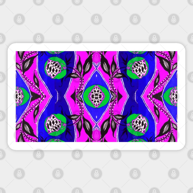 Retro Iznik Pattern Sticker by MarjanShop